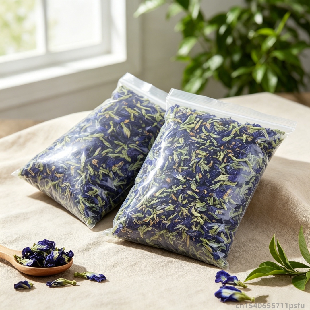 Perfume Lavender Fragrance - ดอกไม้แห้งกล้วยไม้ผีเสื้อธรรมชาติ ดอกบลูบัตเตอร์ฟลายพี สำหรับทำสบู่ความงาม เทียนแต่งงาน น้ำหอม 100/200